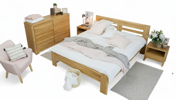 Solid Wood Bed 180x200 Double Bed Beech Solid Real Wooden Bed Full Solid Wood Bed New