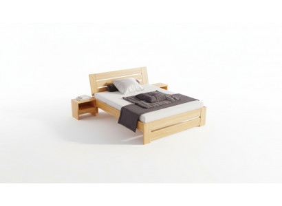 Bedroom furniture 3-piece set bed solid wood nightstands 2x real wood.