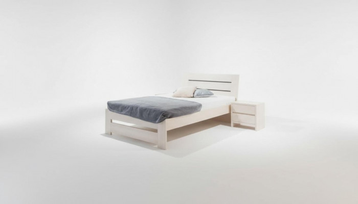 Bed Bedroom Complete Set Beds with 2 Nightstands 100x200cm Loft Solid
