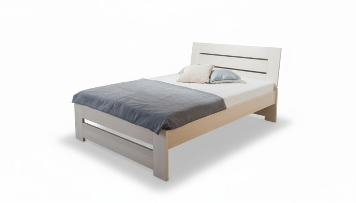 Bedroom set bed 2x nightstand wardrobe 4-piece. Wood cabinet cabinets