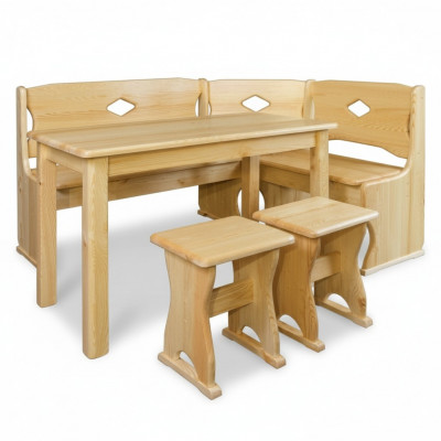 Corner bench, wooden bench, solid wood benches, kitchen dining area, corner seating furniture, real wood.
