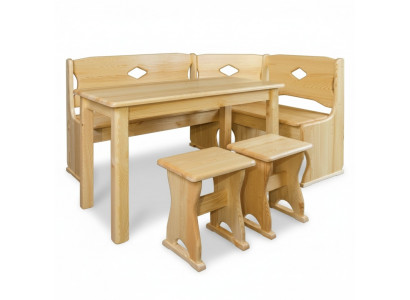 Corner bench, wooden bench, solid wood benches, kitchen dining area, corner seating furniture, real wood.