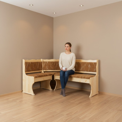 Corner bench, wooden bench, solid benches, kitchen, dining area, corner seat, solid wood, wooden furniture, new.