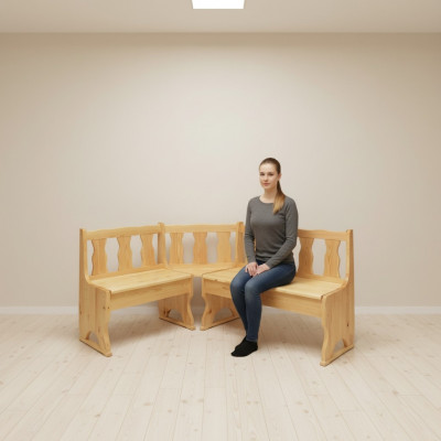 Corner bench group dining room set corner bench seating group chest stool solid pine new