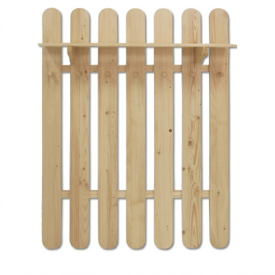 Wardrobe wall coat rack made of solid pine wood wardrobe with 7 hooks