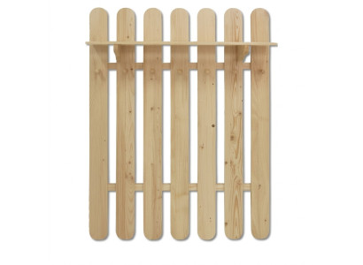 Wardrobe wall coat rack made of solid pine wood wardrobe with 7 hooks