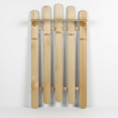 Coat rack panel wall coat rack coat rail pine wood handmade