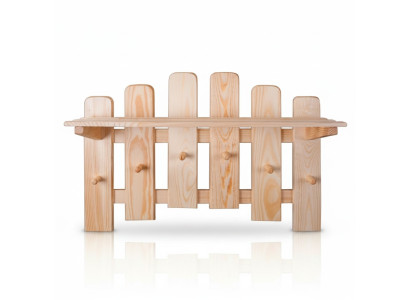 Coat rack panel wall coat rack 6 hooks 70x48 cm hallway coat rack solid pine