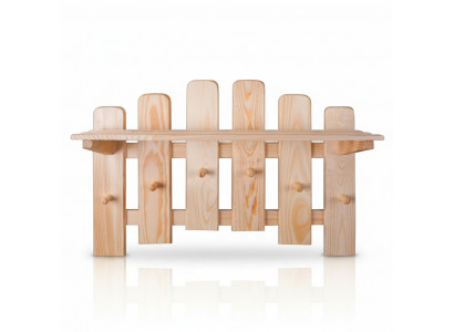 Coat rack panel wall coat rack 6 hooks 70x48 cm hallway coat rack solid pine