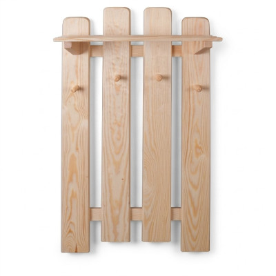 Solid wood coat rack panel pine solid wall-mounted wardrobe hallway wood new
