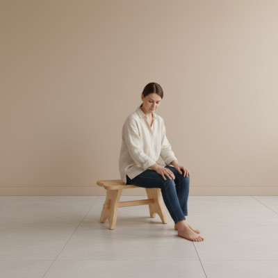 Stool, garden stool, side table, garden furniture, wooden stool, solid beech, footstool