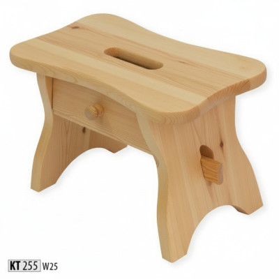 Footstool Pine Footrest Real Wood Stool Ottoman Solid Wood Footstool