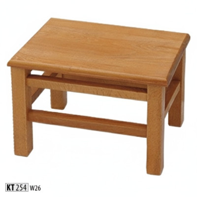 Solid wood stool bench pine footstool real wood