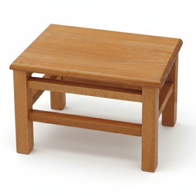 Solid wood stool bench pine footstool real wood