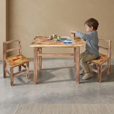 Children's table set, 3-piece, table with 2 chairs, children's furniture, for children's room