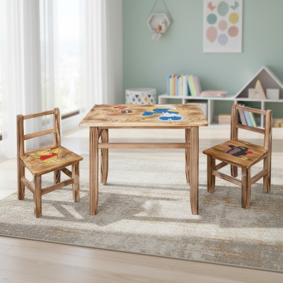 Children's table set, 3-piece, table with 2 chairs, children's furniture, for children's room