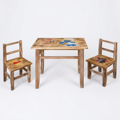 Children's table set, 3-piece, table with 2 chairs, children's furniture, for children's room