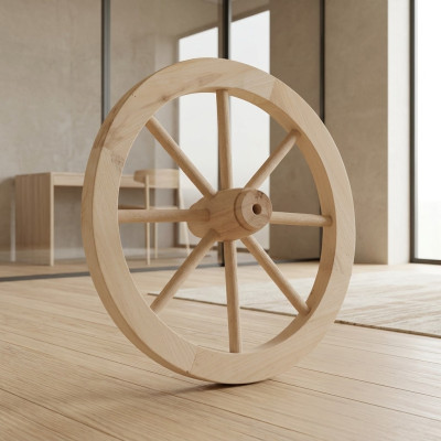 Decorative Wooden Wheel Ø 30 cm Spoked Wheel Wagon Wheel Garden Decoration Shop Decoration Solid Wood