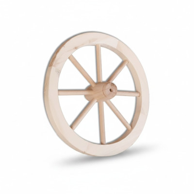 Decorative Wooden Wheel Ø 30 cm Spoked Wheel Wagon Wheel Garden Decoration Shop Decoration Solid Wood