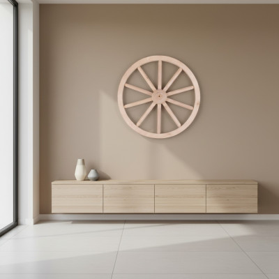 Decorative wooden wheel Ø 50 cm spoked wheel 10 spokes cartwheel garden decoration theater decoration new