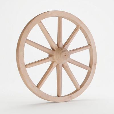 Decorative wooden wheel Ø 50 cm spoked wheel 10 spokes cartwheel garden decoration theater decoration new