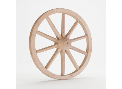 Decorative wooden wheel Ø 50 cm spoked wheel 10 spokes cartwheel garden decoration theater decoration new