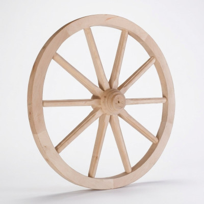 Decorative Wooden Wheel Ø 60 cm Spoked Wheel Wagon Wheel Garden Decoration Shop Decoration New