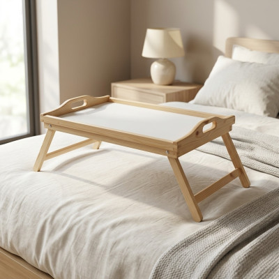 Breakfast table wood laptop table real wood side table solid wood tray