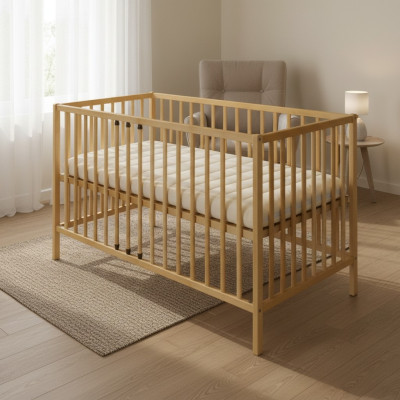 Baby crib children's bed 120x60 solid wood furniture wooden furniture handmade