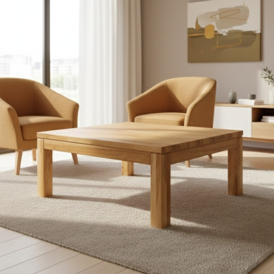 Coffee table side table real wood solid furniture oak 100x70cm new tables