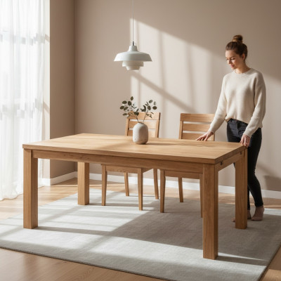 Dining table set dining room living room suite wood design tables 140x90cm