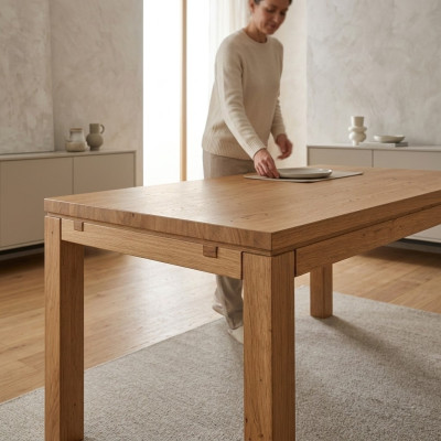 Table Wood 160x90cm Real Dining Room Furniture Tables Solid Wood Furniture Dining Tables New