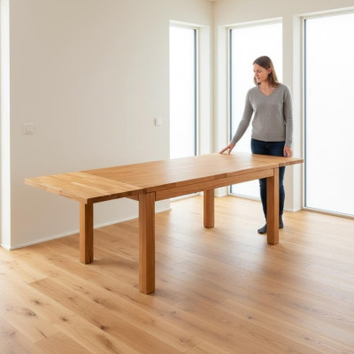 Solid Wood Oak Dining Table Solid Wood 140x90cm Real Wood Tables