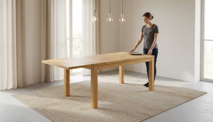 Dining table solid wood table real wood tables oak dining room solid 160x90cm new