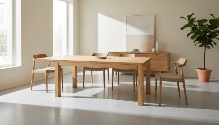 Dining table solid wood table real wood tables oak dining room solid 160x90cm new