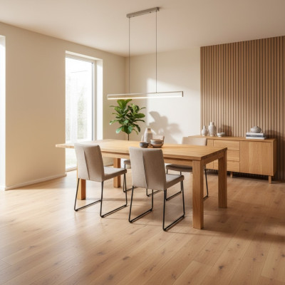 Table wood tables 160x90cm wood dining tables conference solid wood genuine oak new