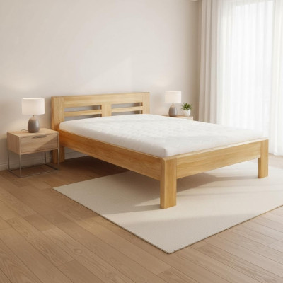 Wood bed bedroom real wood bed beds hotel 200x200 style solid furniture