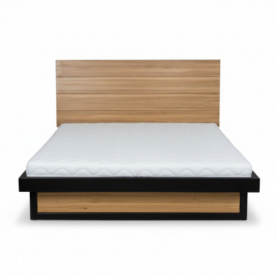 Bed double bed oak marital bed wooden bed 120x200 bed frame solid furniture beds