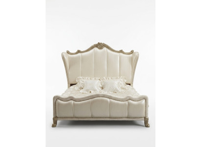 Classical Bed Baroque Rococo Chesterfield Style Double Leather Hotel Antique Beds