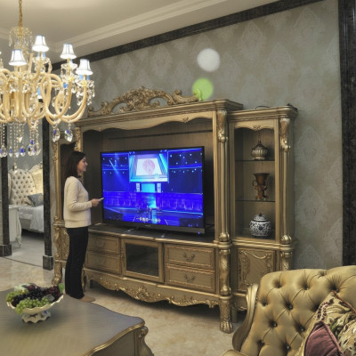 Living room extension, media wall, TV wall, TV cabinet, living wall