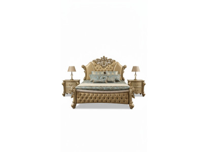 Bed Design Double Bed Luxury Classic Baroque Chesterfield 184x214cm new