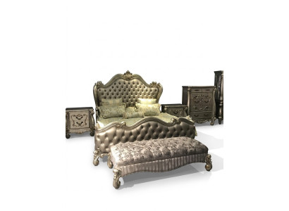 Bed design double bed beds luxury classic baroque rococo Chesterfield