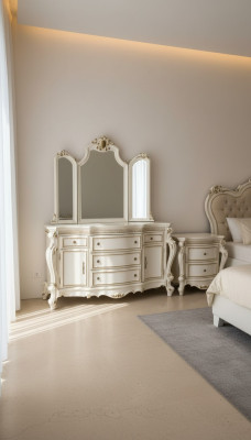 Buffet dresser dressers cabinet baroque rococo mirror sideboard