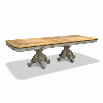 Baroque Rococo style furniture dining table tables dining room set carved