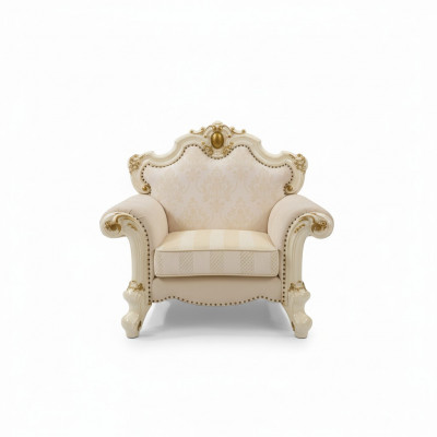 Textile Armchair 1 Seater Sofa Upholstered Sofas Design Classic Luxury Baroque