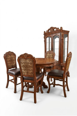 Round dining table, wood tables, round classic baroque rococo furniture new