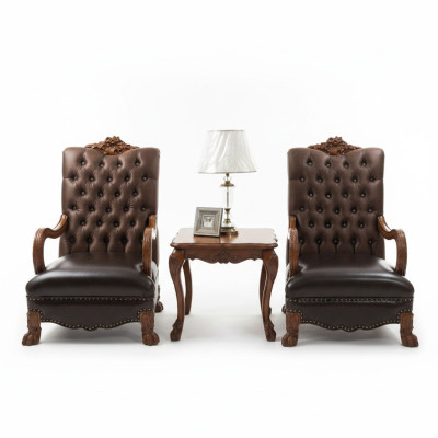 Leather Lounge New Chesterfield Armchair Designer Chair Relax Upholstery Fabric