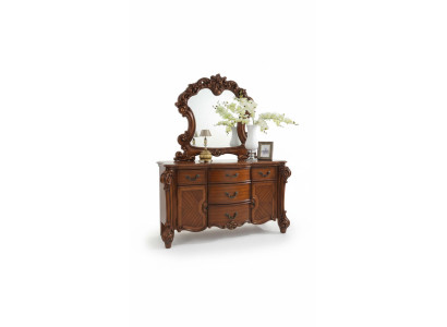 Buffet sideboard dresser mirror genuine handmade wood baroque rococo
