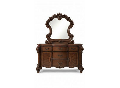 Noble chest of drawers buffet cupboards cabinet + mirror Baroque Rococo sideboard wood new