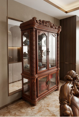 Noble showcase antique style baroque rococo cabinet display decoration living room